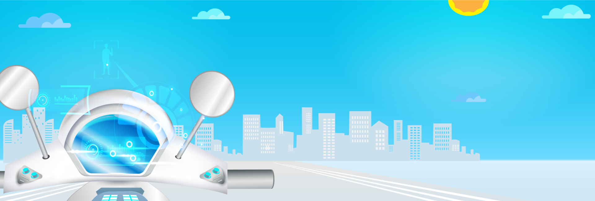 智能电动摩托车数字仪表盘