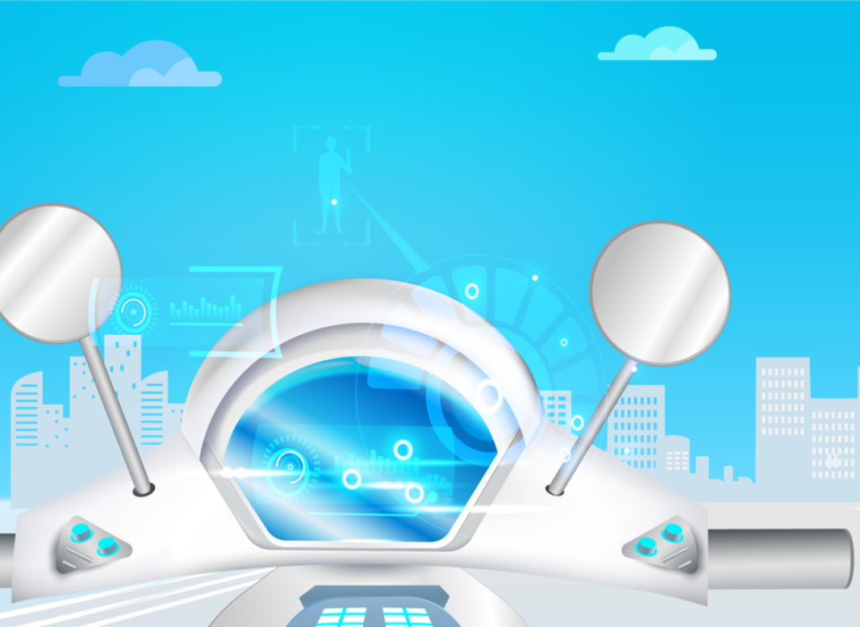 智能电动摩托车数字仪表盘